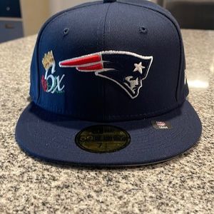 NWT New England Patriots fitted flat brim hat